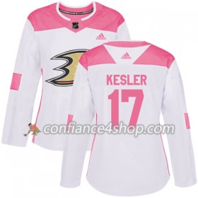 Adidas Maillot de Hockey Anaheim Ducks Ryan Kesler 17 2017-2018 Blanc Rose Fashion Authentic - Femme